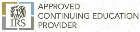logo: IRS. Approved Continuing Education Provider